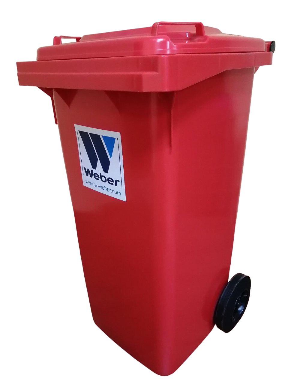 Контейнер для ТПВ об'ємом 120 літрів WEBER, колір червоний